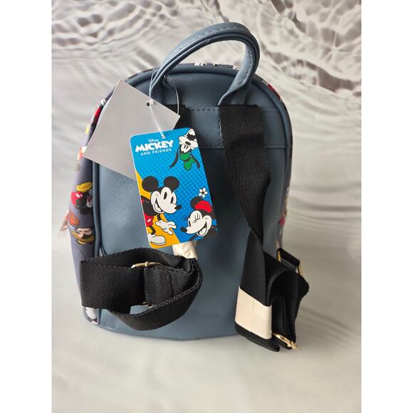 Disney Mickey Mouse 90 Years : Deluxe 11" Faux Leather Mini Licensed Backpack - Picture 2 of 5